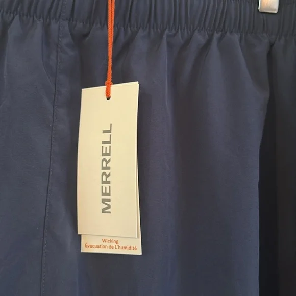 NWT Men’s Navy Blue Merrell Terrain Run Shorts Wicking Size XXL - Picture 3 of 9